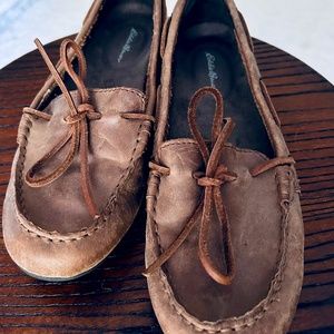 Never worn! Eddie Bauer-Women's size 7.5  Leather Loafers